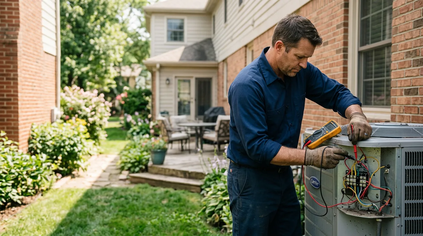 HVAC technician working near Genoa, WV